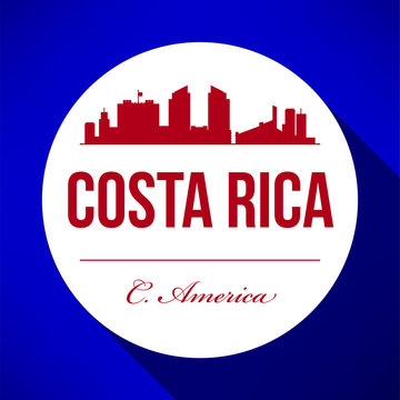 Vector Graphic Design of Costa Rica Skyline