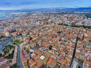 Fototapeta premium Panoramic air view of Tarragona