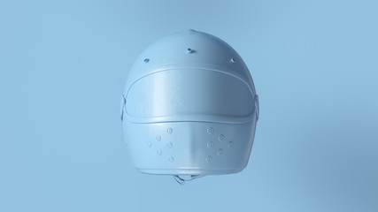 Pale Blue Helmet 3d illustration 3d render	