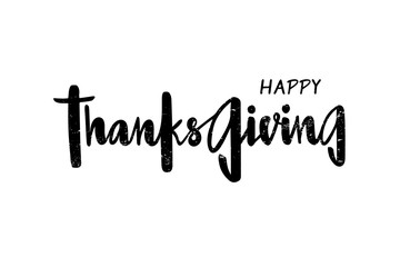 Fototapeta premium Vector illustration of Happy Thanksgiving for logotype, flyer, banner, postcard, greeting card.