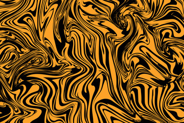 Black and orange background. Marble texture.