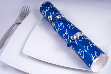 Table Place Setting with Birthday Cracker
