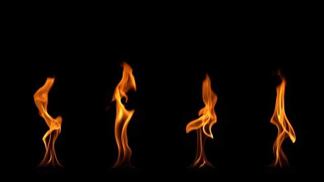 real fire flaming background in slow motion