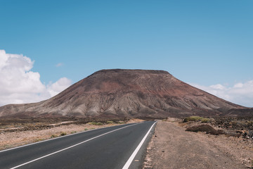 Road between the volcanoes