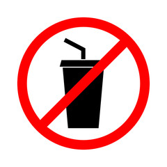 No drink sign. Vector illustration.