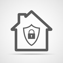 Home secure icon. Vector illustration