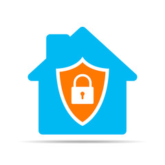 Home secure icon. Vector illustration