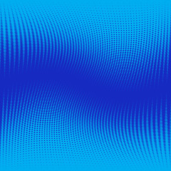Blue background with halftone effect. Vector illustration.