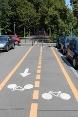 Cycling way in Bucharest