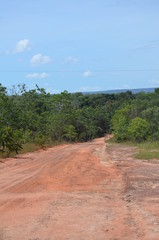 Estrada de terra nos caminhos do Brasil