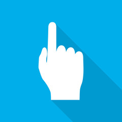 Hand cursor icon. Vector illustration.