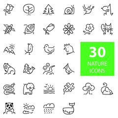 NATURE ICON SET doodle