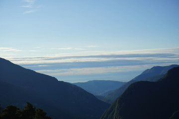 Fototapeta premium View of the mountains from Pracatinat, Piedmont - Italy