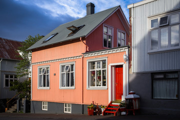 Häuserzeile in Reykjavik