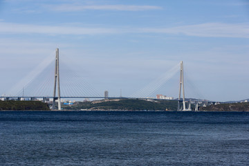 Russian bridge in Vladivostok