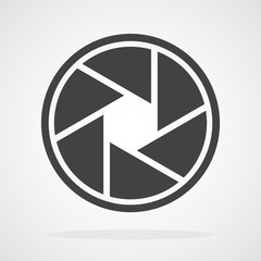 Aperture diaphragm icon. Vector illustration