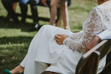 hands of the bride and groom