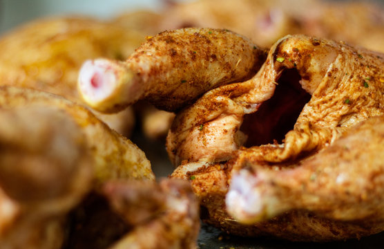Chicken Preparation with selective focus