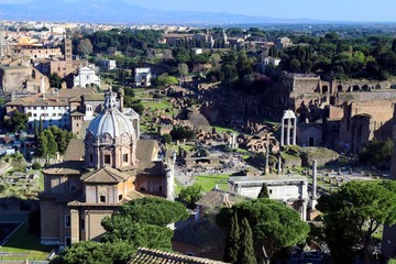 Capitol Hill, rome, italy, monument, art, old, ancient, panorama, city, landscape, architecture, view, panoramic, travel, building, 