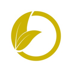 Circle with Leaf logo design