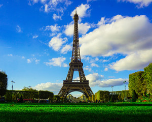 Eiffel tower on a summerday