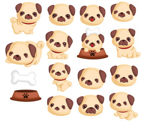 Pugsvector set