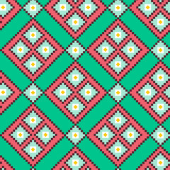 Seamless striped pattern. Ethnic and tribal motifs. Vintage print, grunge texture.Simple ornament. Handmade. Orange, green, gray and white colors. Vector illustration