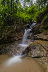 Fototapeta na wymiar Small stream in Hoang Su Phi, Ha Giang, Vietnam