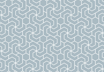 The geometric pattern with lines. Seamless vector background. White and blue texture. Graphic modern pattern. Simple lattice graphic design