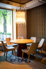 Stylish morden loft interior. Loft cafe