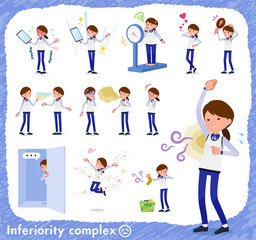 flat type Store staff Blue uniform women_complex