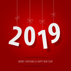 Paper 2019 digits on a red background.