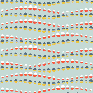 Seamless wave drops pattern background. Vector texture