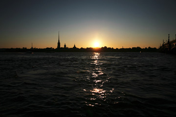 Naklejka premium sunset at sea