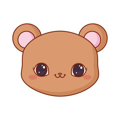 cute face bear cartoon animal