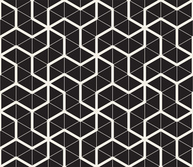 Vector seamless geometric pattern. Simple abstract lines lattice. Repeating elements stylish background