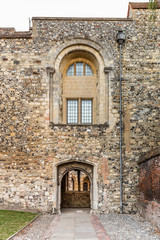 Fototapeta na wymiar Cantebury cathedral back door entrance in Canterbury England UK