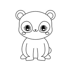 cute bear baby sitting cartoon