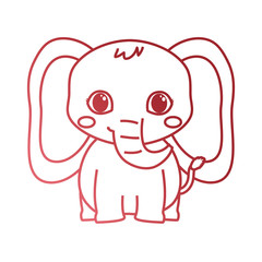 cute elephant baby sitting cartoon