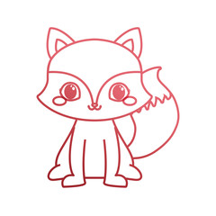 cute fox cartoon animal wildlife