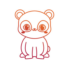cute bear baby sitting cartoon