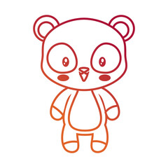 cute panda animal baby drawing