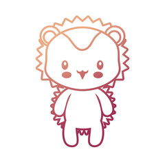 cute hedgehog baby sitting cartoon