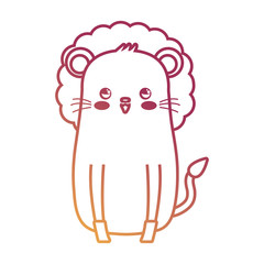 cute lion portrait cartoon wildlife