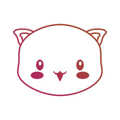 cute face piggy cartoon animal