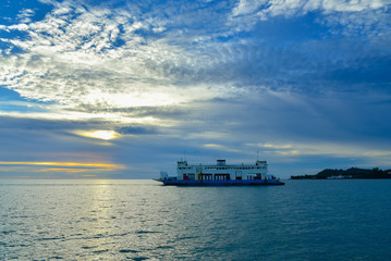 cargo ship in the sea