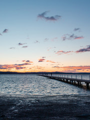 Sunset view at Long Jetty, NSW, Australia.