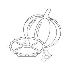Pumpkin pie illustration