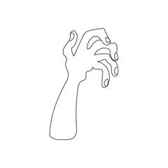 Zombie hand illustration