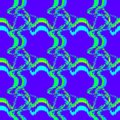 Seamless pattern background with multi-colored wavy lines.